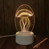 Fábrica spot 3d luz noturna plug-in usb toque controle remoto acrílico pequena lâmpada de mesa atividades empresariais presente atacado