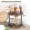 Estante de especias de cocina transfronterizo en stock, estante giratorio de doble capa para especias, estante multifuncional para almacenamiento y organización de condimentos