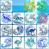 Modelos de Pintura Personalizada Transfronteiriça Placas de Spray para Feriados de Animais de Estimação DIY Cartoon Pintado à Mão Graffiti Estêncil Vazado Placas de Impressão Atacado
