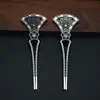 Accesorios para el Cabello Estilo Tang Accesorios Hanfu Maquillaje Dinastía Tang Peineta Dorada con Filigrana en Forma de Abanico Peineta Peineta Peineta Tocado