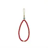 Nuevo Colgante Estilo Chino para Teléfono, Lanyard de Cinabrio, Accesorio para el Año de Nacimiento, Seguro y Próspero, Cadena para Teléfono Unisex del Año de la Serpiente