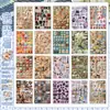 Libro de Pegatinas: Serie Atlas de Texturas 2 - Pegatinas de Material para Collage de Decoración de Diario de Estilo Diario, 20 Hojas en 2 Diseños