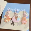 Llavero de oso con relieve por ambos lados, oso de dibujos animados lindo, colgante de mochila de dibujos animados, accesorio de bolso de estilo japonés de alta gama