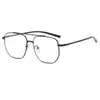 Gafas Anti-Luz Azul para Mujer 2025 Nuevas Doble Puente Armazón Grande Metal Armazones de Gafas Ópticas Se Pueden Equipar con Gafas para Miopía