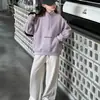 Moletom Feminino 2026 Outono/Inverno Médio a Grande Infantil Meio Zíper Gola Alta Top Estilo Primavera/Outono Solto Casual Pulôver Tendência