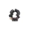 Estilo Coreano Retro Hebilla Cuadrada Diamante Checo Cerdo Tazón Anillo para el Cabello Colgante para Mujer Perla Elegante Elegante Lazo Cuerda para Cola de Caballo