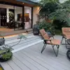 Piso de liga de alumínio para jardim externo, impermeável, com textura de madeira, anticorrosivo, para pátio e terraço. Revestimento multicamadas.