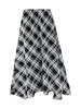 Falda de Cuadros Simple Estilo Coreano Luxi de Corte A para Mujer Verano Nuevo Hilo Ligero Irregular 3596 Falda