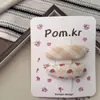 Nuevo par de pinzas para el pelo de cuadros florales frescos para niños, pinza lateral, pinza para flequillo