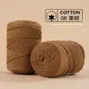 Hilo de Algodón Hueco de Hilo Redondo de 2 mm para Manualidades de Verano DIY, Hilo de Grosor Medio para Tejer Sombreros de Verano, Cojines y Materiales para Muñecas