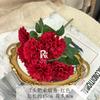 Ramo de Flores Artificiales de 7 Cabezas de Venta Caliente Transfronteriza Flor de Seda de Fragancia Oscura Caléndula Decoración Suave para el Hogar Fila de Flores para Boda Flor