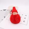 Lindo llavero de bola de pelo de muñeca dormida, bolso de muñeca de peluche para mujer, colgante de coche, regalo al por mayor