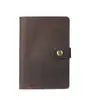 1158 Couro Genuíno Couro Crazy Horse Masculino e Feminino Bolsa Porta-Passaporte Porta-Cartões Carteira Porta-Caneta Caderno para Viagem Viagem de Negócios