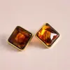 Pendientes de Plata Europea y Americana Transfronterizos de Acrílico con Diseño de Rombo Pendientes de Moda Simples Exquisito Sentido del Diseño Accesorios Versátiles para Pendientes Venta al por Mayor