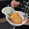 Plato Desechable de Pulpa para Brunch Callejero Cena Creativa Hamburguesa Café Bebida Citywalk Charola para Snacks Ligeros