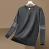 [Entrega Rápida] Moletom Masculino Outono e Inverno Solto Engrossado Pulôver Gola Redonda Camisa Básica Camiseta de Manga Longa Tamanho Grande