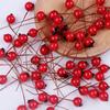 Bola hecha a mano de bricolaje, simulación de bayas, fruta de espuma, cereza, pequeño fruto rojo, peonía, suministros navideños, accesorios