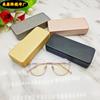 Color sólido fresco caja de gafas LOGO fabricantes venta al por mayor puede hacer palabra gran compresión hierro caja de gafas