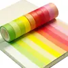 Estilo básico de cor sólida e fita de papel simples Xadrez Fita para Diário arte de fita arte Arte Manual rasga sem resíduo Elemento de Diário