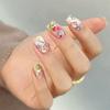 Xiaohongshu Popular Flor Silvestre Relevo Linda Arte para Unhas Adesivos Pintura a Óleo Pequena Flor Silvestre Adesivos Simples para Unhas Flores