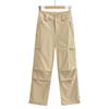 Calças casuais com costura de bolso, estilo europeu e americano, calças casuais confortáveis, cor sólida, secagem rápida, calças soltas, pernas retas
