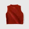 Nuevo Chaleco de Punto para Bebé Primavera 2024 Ropa Exterior de Punto para Niños Japoneses Suéter de Punto Ropa Interior para Bebé Chaleco de Cuello Redondo Suéter