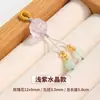 Cristal Natural Flor de Rosa Colgante Pequeño Accesorio DIY Encanto Pulsera Colgante Pequeño Adorno Colgante Pequeño