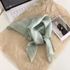Estilo Coreano Estilo Fresco Floral Quadrado Feminino 2025 Novo Estilo Simples Retrô Estilo Artístico Atmosfera Lenço de Cabeça Decoração