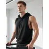 Chaleco sin mangas elegante y estilizado para hombre, verano, corte slim, para exteriores, para correr, deportes, con capucha, top para ir al trabajo, venta al por mayor