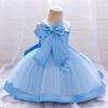 Europa e Estados Unidos comércio exterior novo vestido de um ano meninas bebê flores com miçangas ombro a ombro alças ins vestido princesa vestido