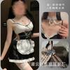 Lingerie sexy sexy plus size empregada uniforme sedutora terno sexy 200kg Open-end livre fora peito pequeno grande
