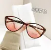 Óculos de Sol Retro Europeus e Americanos Gatinho Gradiente Blush para Mulheres, Armação Grande da Moda Anti-Luz Azul Estiloso Foto Prop Decoração Estilo de Rua
