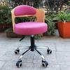 Respaldo de Madera Maciza Silla Elevable de Escritorio Apartamento Pequeño Moderno Sencillo Silla de Computadora de Estudio Silla de Estudiante Silla Giratoria Pequeña para el Hogar