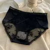 Bragas Transparentes de Puro Deseo Estilo Francés para Niña, de Cintura Media con Encaje de Lazo y Algodón Puro en la Entrepierna, Estilo Fino de Verano para Mujer