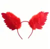 Acessório de cabeça para fantasia de festa de Halloween, adereços de asas de anjo, acessórios de cabelo estilo escuro, tiara de demônio bidimensional