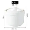 Xícara para Sopa Ninho de Pássaro Cerâmica Xícara de Sopa com Tampa À prova d'água Xícara para Água com Açúcar Ninho de Pássaro Porcelana Branca Xícara de Porcelana para Sobremesa Xícara para Ensopado Snack Shaxian
