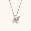 Collar de Diseño de Nicho de Moda Transfronterizo Ins Europeo y Americano Acero Inoxidable Chapado en Oro de 18 Quilates Collar con Letras de Burbuja de Alta Gama para Mujer