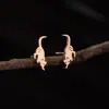 Design exclusivo desenho animado aço inoxidável vazado gato fofo, tigre, cachorro de estimação brincos fabricante em estoque atacado