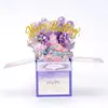 Explosiones transfronterizas directas de fábrica caja estéreo de cumpleaños escrita a mano (puede agregar iluminación musical) creatividad de talla de papel 3d