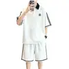 Conjunto de Camisetas de Manga Corta para Jóvenes Niños, Estudiantes de Secundaria y Preparatoria, Camisa Polo con Cuello de Seda Helada, Atuendo de Verano Atractivo para Niños Mayores