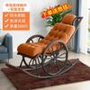 Silla de ratán Adulto Hogar Exterior Silla mecedora Reclinable para sala de estar Balcón Siesta Anciano Ocio Silla mecedora perezosa Fábrica de sillas de ratán