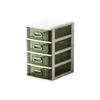 Caja de almacenamiento transparente tipo cajón, gabinete de almacenamiento de plástico para estudiantes, caja de almacenamiento de cosméticos para escritorio de oficina, papelería variada