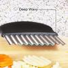 Cortador de patatas diente de lobo acero inoxidable onda cuchillo para rebanar patatas fritas cebolla patatas fritas rebanador multifunción cocina doméstica