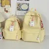 Mochila pequena fresca estilo ins coreano cor sólida grande capacidade para aula, reforço escolar, deslocamento, mochila escolar feminina, mochila leve para viagem