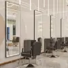 Espelho de beleza simples iluminado, espelho LED de corpo inteiro específico para salão, espelho de maquiagem de parede para corte de cabelo e styling de celebridade da internet