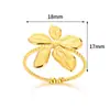 Anel Feminino Europeu e Americano Moda Transfronteiriça Personalidade Nicho Design de Flores Retrô Simples Aço Inoxidável Novo Anel Aberto
