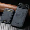 Adequado para Capa de Celular Iphone18Promax, Samsung S26Ultra Porta-Cartão de Carregamento Sem Fio Magnético Capa de Couro