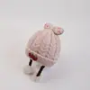 Gorro de Bebé Otoño Invierno Niño Bebé Gorro Grueso Cálido Protección para Orejas Bebé Invierno Exterior Niña Gorro de Lana Tejido