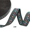 Suministro directo de fábrica cinta jacquard étnica de color de 25 mm de ancho de poliéster algodón para ropa zapatos y sombreros accesorios decorativos para equipaje