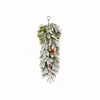 Enfeite de Pinheiro Nevado, Planta Artificial, Decoração Simulada de Agulhas de Pinheiro de Natal, Artesanato para Porta, Janela, Pendurar na Parede, Decoração de Natal para Casa
